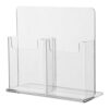 Clear straight back 2 pocket brochure Holder