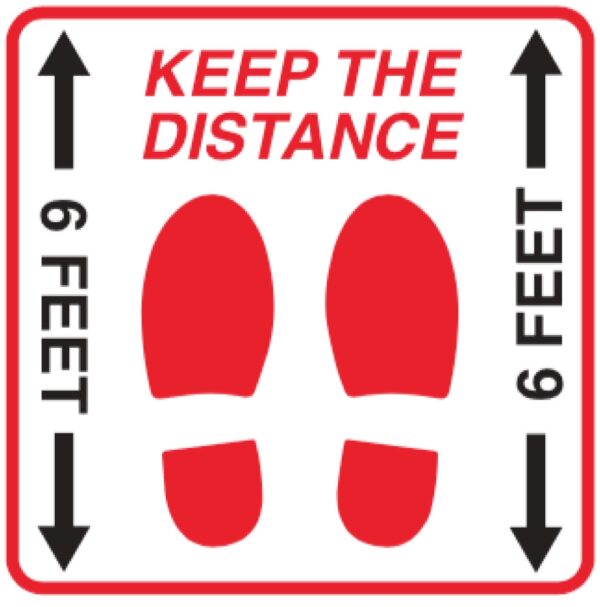 12" x 12" Pre-Printed Floor Decal with Adhesive Back