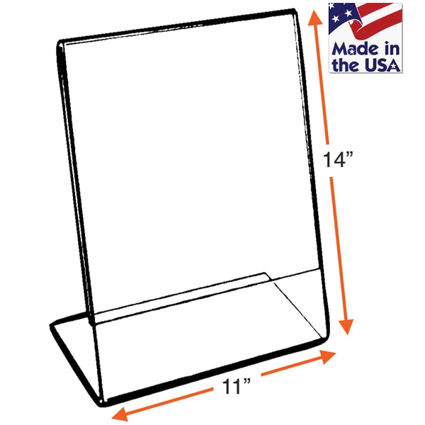 LHA-810E 8W x 10H Sign Holder Ad Frame Slant Back Table Display Stand – The  Display Source