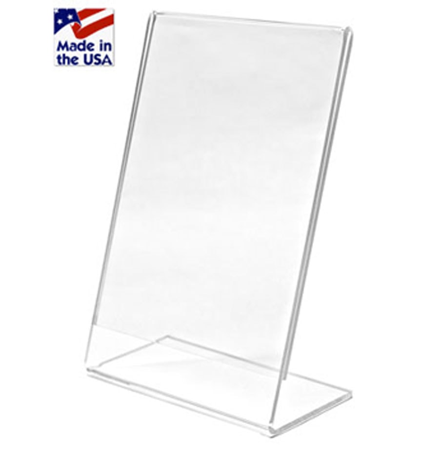 Clear Acrylic Sign Holder Table Tent Picture Frame Photo Sign Menu Holder 