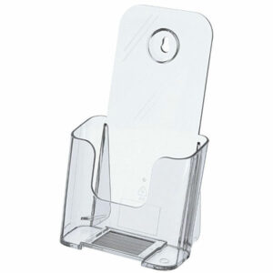 Clear Trifold wall or countertop Brochure Holder