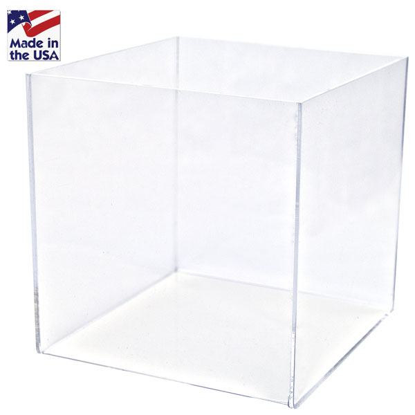 Acrylic 5-Sided Box with Hasp Lock Lid