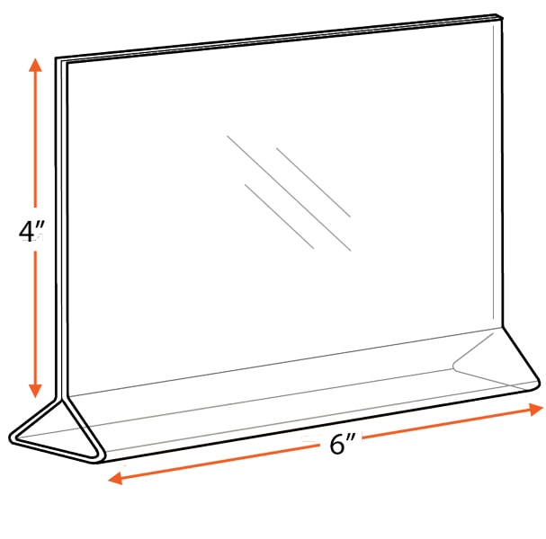 Acrylic Top Loading Table Top Sign Holders