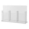 Clear straight back 3 pocket brochure Holder