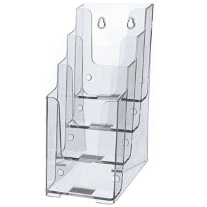 Clear 4 Pocket Trifold Brochure Holder