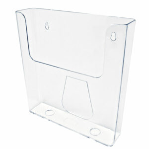 Clear wall mount brochure holder