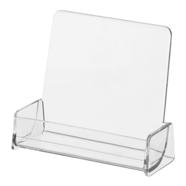 Clear high back business card holder