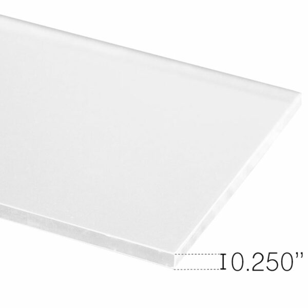 0.25" Clear Acrylic Flat Sheet - 1' x 1'