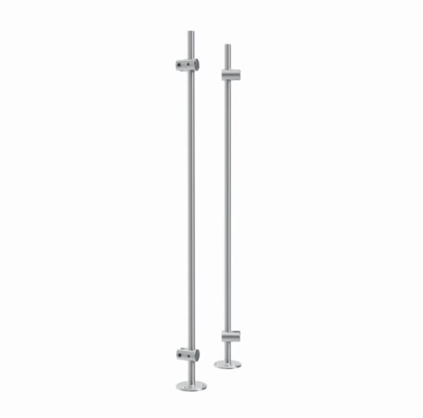 24" Length Aluminum Polished Shield Posts