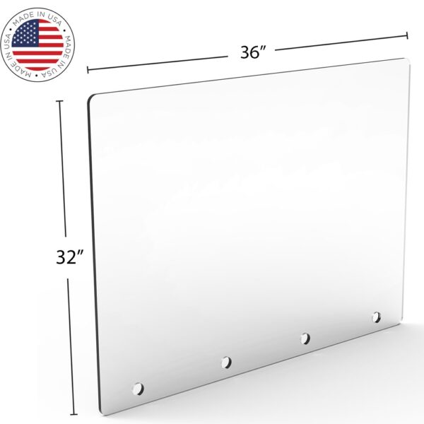 Screw Mount Shield with Holes - 36"w x 32"h