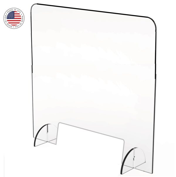 Large 1/4" Sneeze Guard - 32" x 44" with 18"w x 12"h access slot