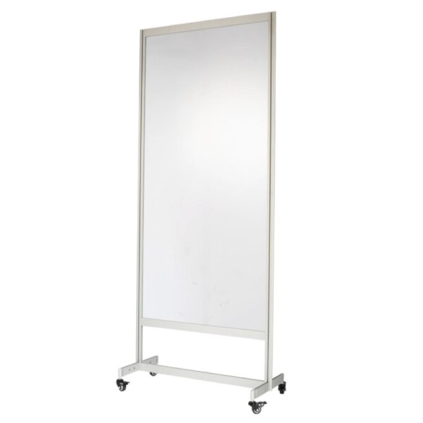 Mobile Floor Standing Sneeze Guard - 24"w x 72"h