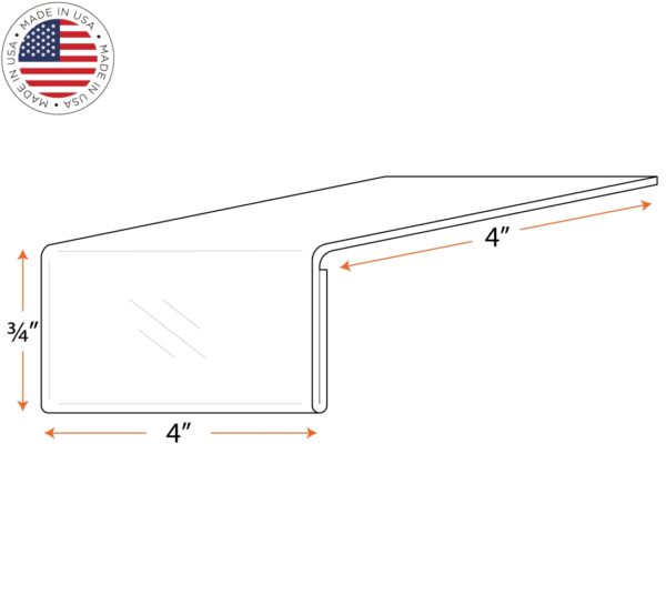 Shelf Talker PETG 4"w x 3/4"h