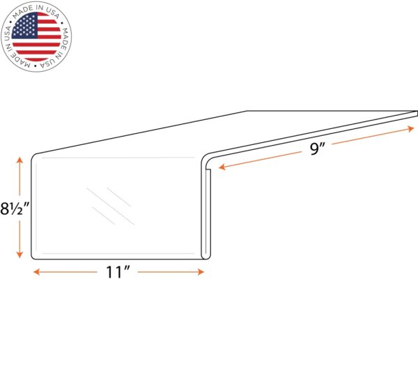 Shelf Talker Acrylic 11"wide x 8.5"high