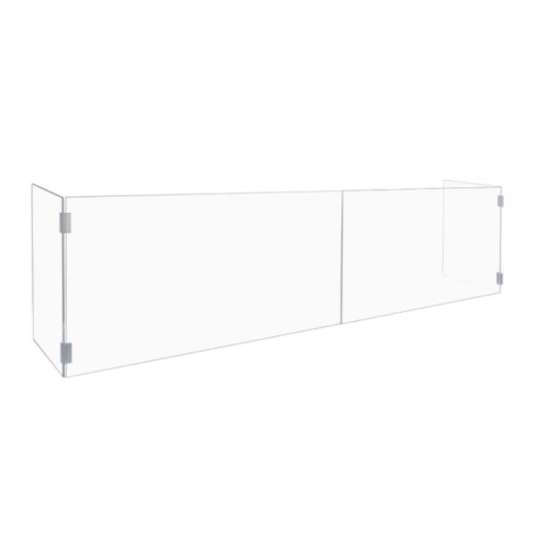 72" x 24" Modular Acrylic Barrier 3-Sided