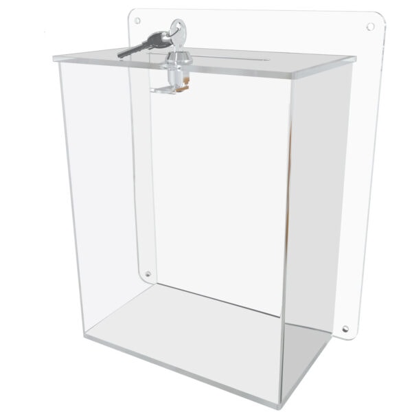 Wall Mount Ballot Box is the perfect solution for securely collecting ballots, suggestions, or ideas