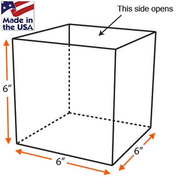 Clear Acrylic Open Top Bin Displays - Merchandise Box OTBIN6