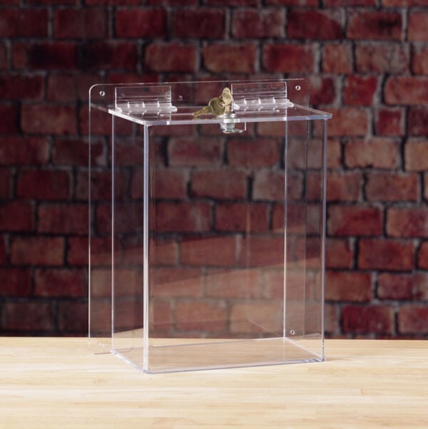 Wall Mount Ballot Box is the perfect solution for securely collecting ballots, suggestions, or ideas