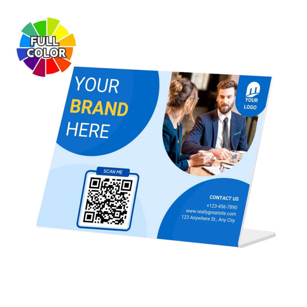 Table Pvc Signage Custom Plastic Signs and PVC Table Tents with Printed Logo