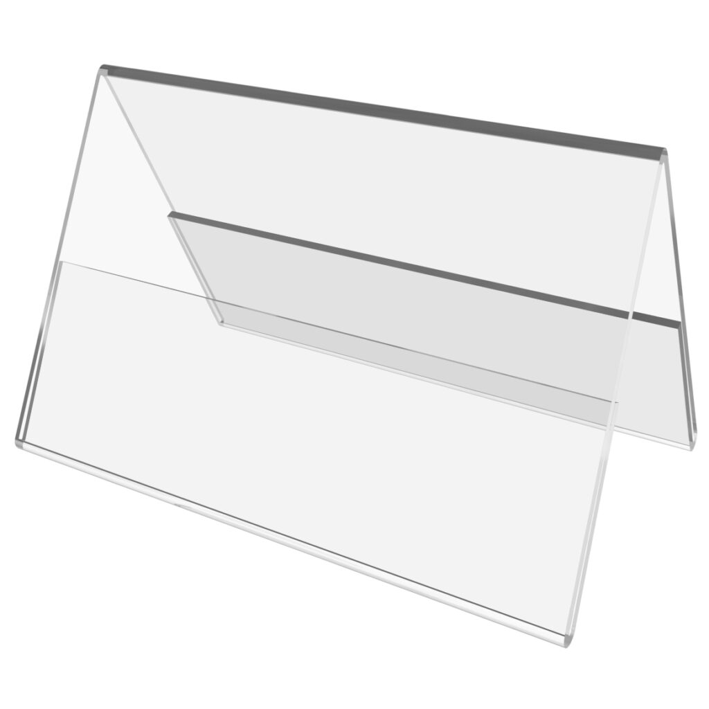 Acrylic Table Tents 4x6 Clear Styrene Table Tent H420604ip