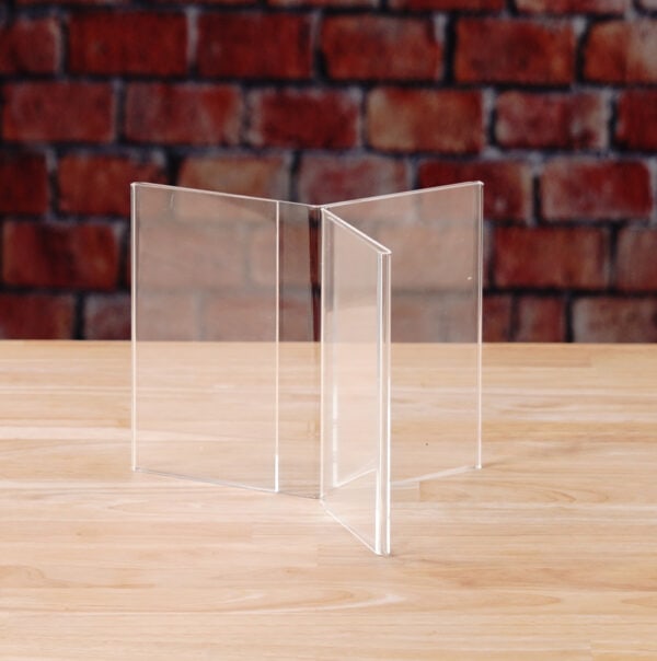 Clear Acrylic Six Sided Table Tent Display