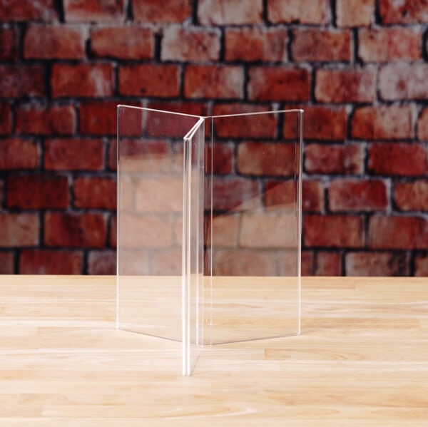 Clear Acrylic Six Sided Table Tent Display