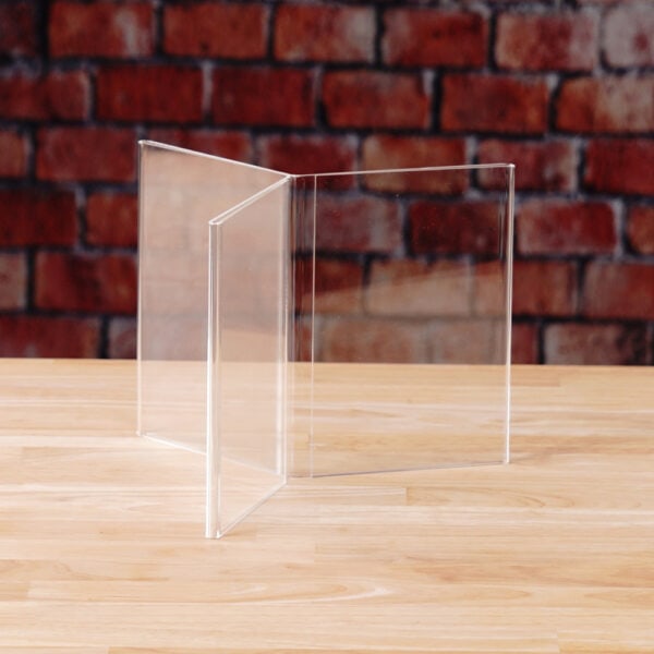 Clear Acrylic Six Sided Table Tent Display