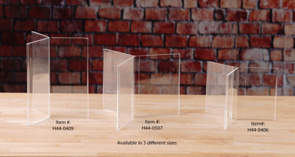 Clear Acrylic Six Sided Table Tent Display