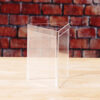 vertical triangle print frame has three acrylic panels