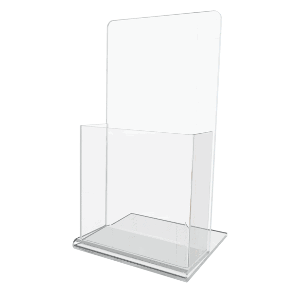 Clear Countertop Brochure Holder 4.25"wide