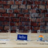 Clear trifold brochure holder