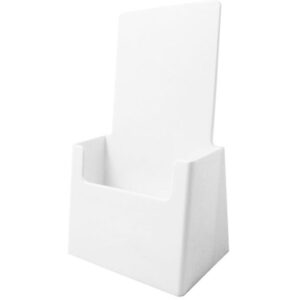 An elegant White Trifold Brochure holder for countertop