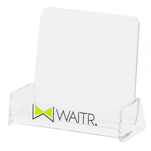 Clear high back business card holder