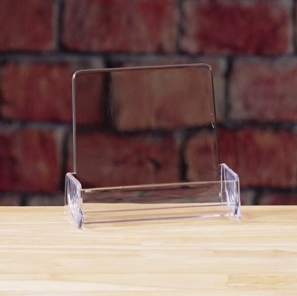 Clear high back business card holder