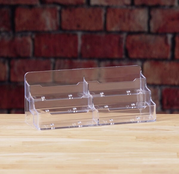 Clear 3 Tired six pocket business card holder