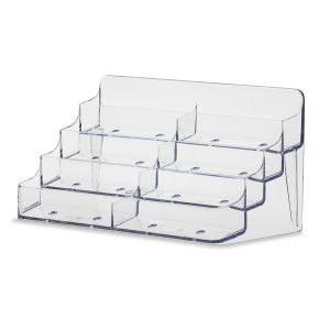 Clear 4 Tired eight pocket business card holder