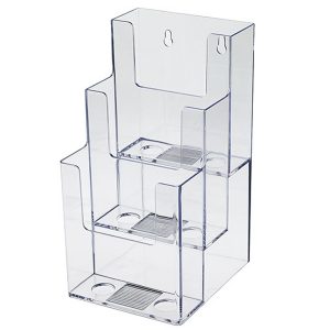 Three Tiered Clear Brochure Holder