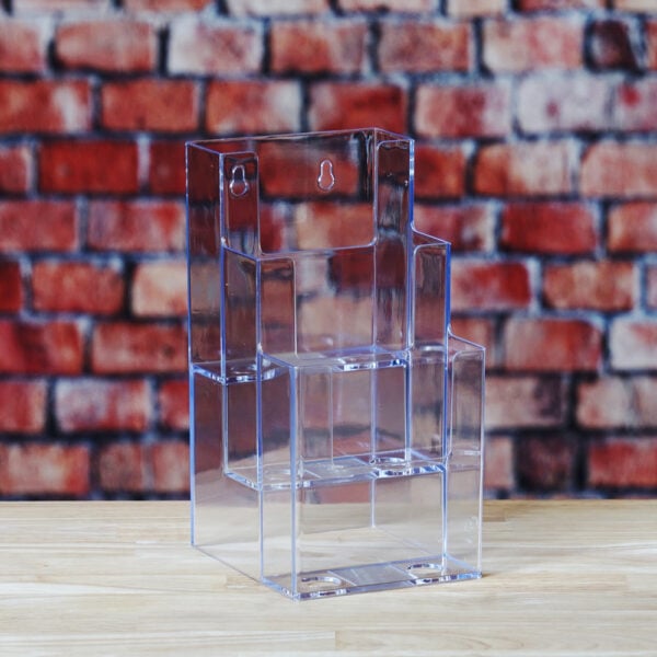 Three Tiered Clear Brochure Holder