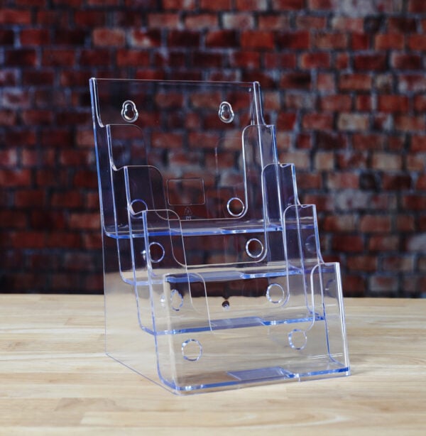 Clear Four Pocket Brochure Holder