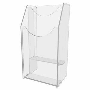 Clear 2 tiered Upscale Brochure holder