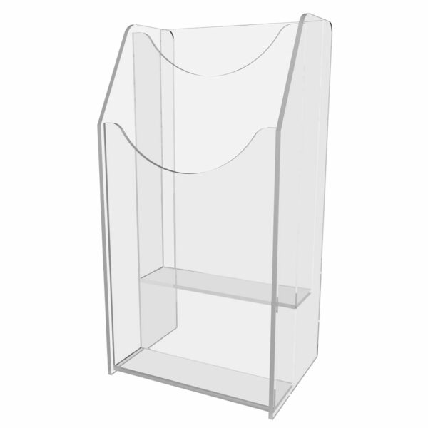 Clear 2 tiered Upscale Brochure holder