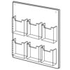 Clear WALL MOUNT display with 6 tri-fold literature pockets are very popular and affordable