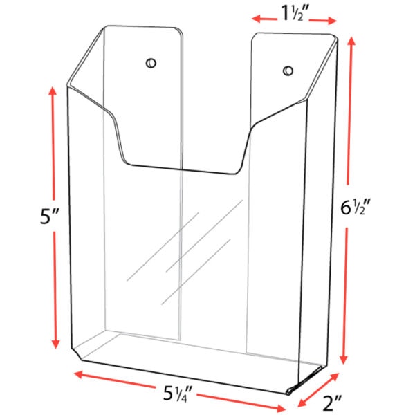 Affordable Literature Holders 5"wide x 6"high x 1.75"deep