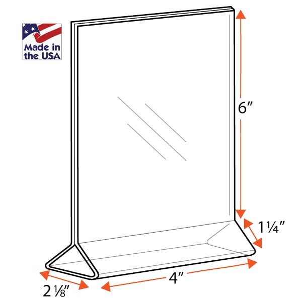 6x4 Acrylic Picture Frames, Sign Holders Acrylic Photo frame horizontal -  Photo Booth Frames