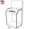 WHITE Ballot Box with RISER - 8.5"wide x 10"high x 6"deep - Image 2