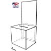 WHITE Ballot Box with RISER - 8.5"wide x 8"high x 8"deep - Image 3