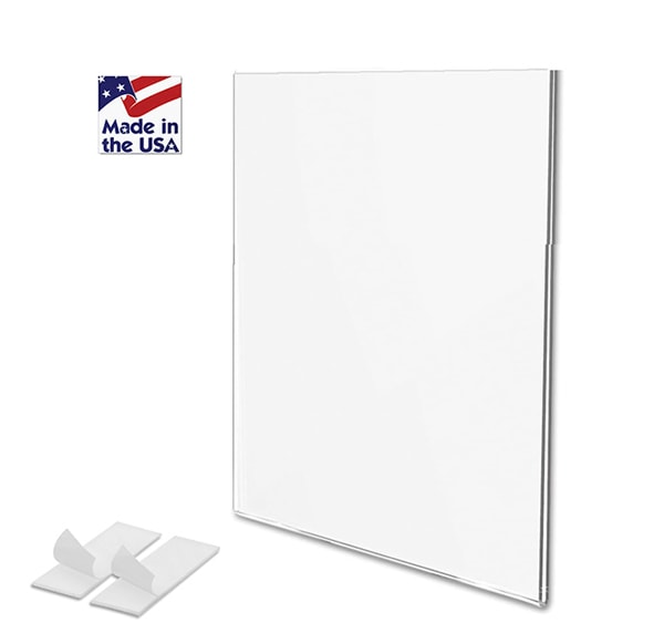 Clear Acrylic Wall Mount Holders With Two 1 Velcro Strips - 11L x 14H