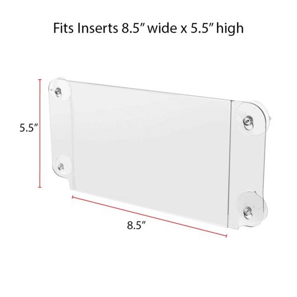 8.5 x 5.5 Window Frame Holder with Suction Cups