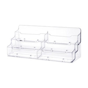 Clear 3 Tired six pocket business card holder